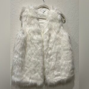 Brand New With Tag Time and Tru Kids Faux Fur Vest - White